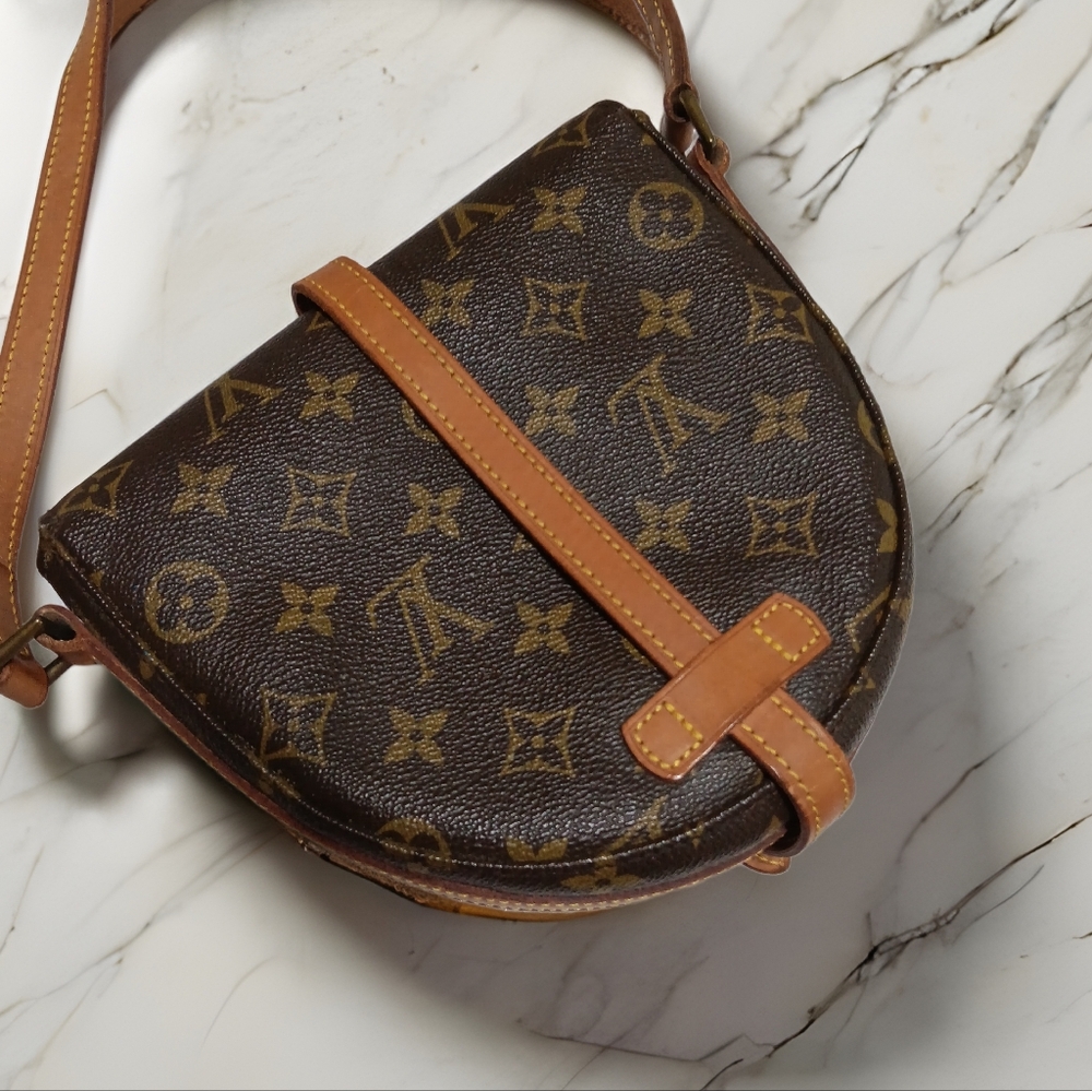 ​👑 LOUIS VUITTON EUC Chantilly PM Crossbody Bag Monogram VINTAGE - Picture 11 of 17